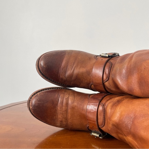 Frye Veronica Short Brown Cognac Leather Riding Boot | US 7.5 - Picture 6 of 9